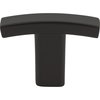 Elements By Hardware Resources 1-1/2" Overall Length Matte Black Square Thatcher Cabinet "T" Knob 859T-MB